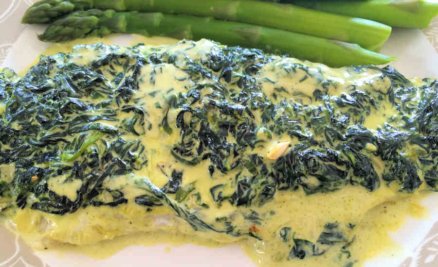 Sea Bass With Spinach Recipe Cuisine Fiend